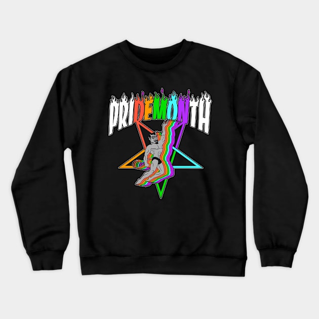 Pride Month Demon Crewneck Sweatshirt by darklordpug